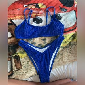 Blue swimsuit